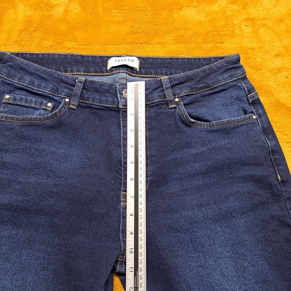 Legend London Slim Fit Jeans Mens 34x32 Dark Wash Blue Excellent Stretch Denim - Picture 6 of 12